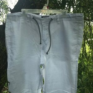 🔴Men’s White Beach Linen Drawstring Like Pants